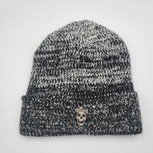 Torrid Skull Studded Black Beanie Hat